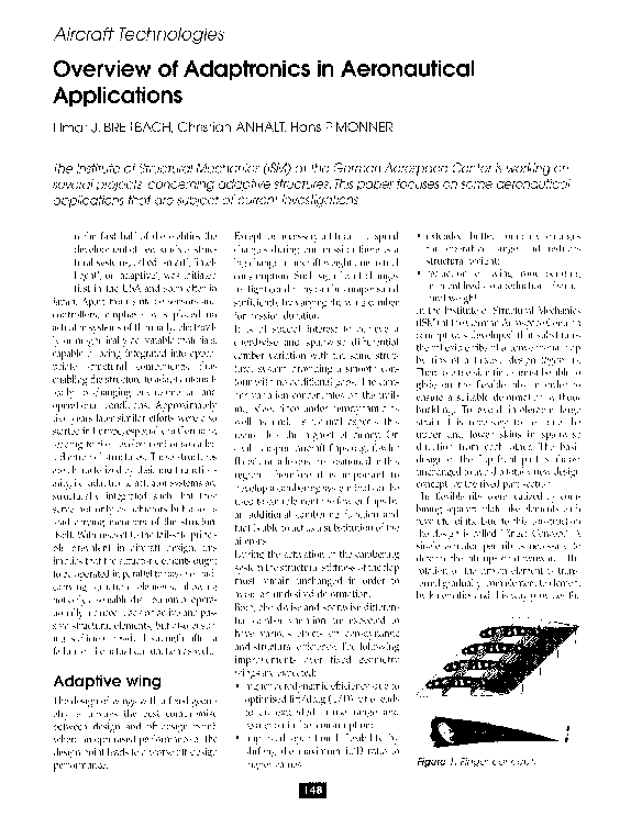 (PDF) Overview of adaptronics in aeronautical applications