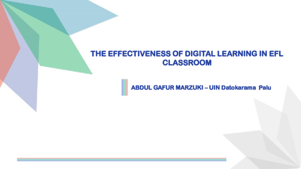 (PDF) The Effectiveness of Digital Learning in Efl Classroom