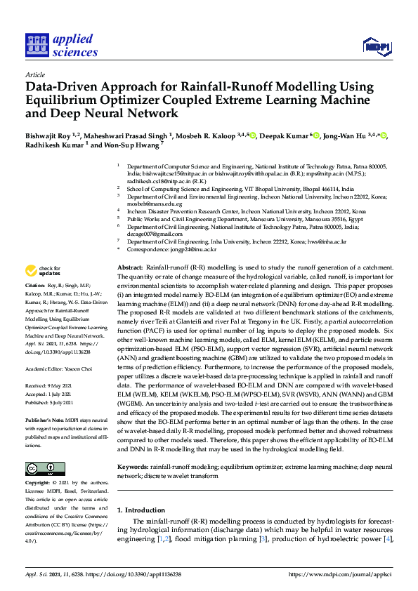 (PDF) Data-Driven Approach for Rainfall-Runoff Modelling Using ...