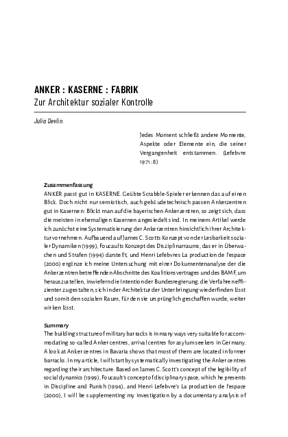 (PDF) Anker : Kaserne : Fabrik | Julia Devlin - Academia.edu