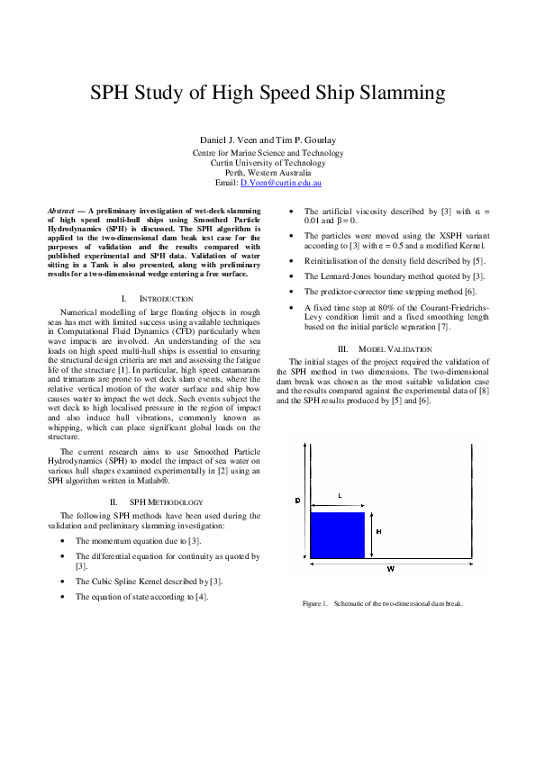 (PDF) SPH Study of High Speed Ship Slamming