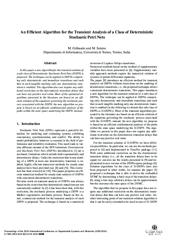(PDF) An efficient algorithm for the transient analysis of a class of ...