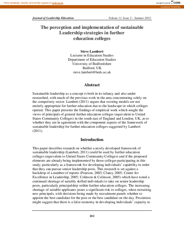 (PDF) The implementation of sustainable leadership in general further ...