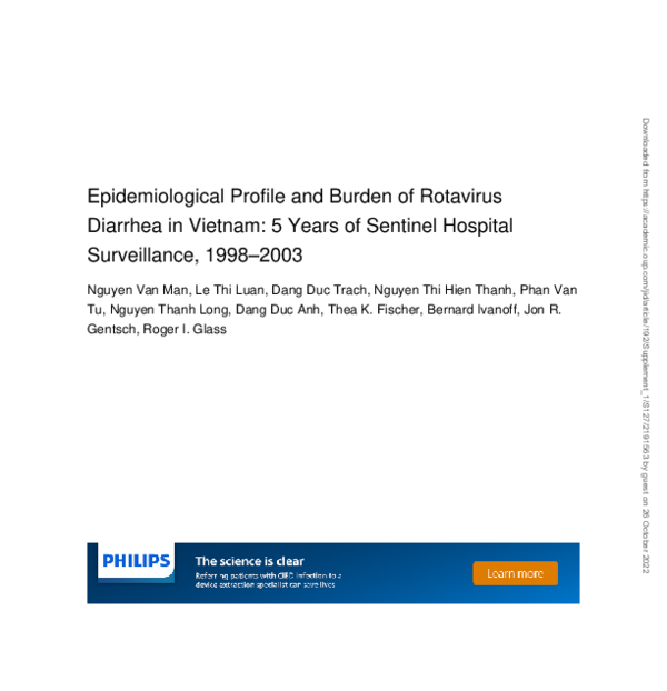(PDF) Epidemiological Profile and Burden of Rotavirus Diarrhea in ...