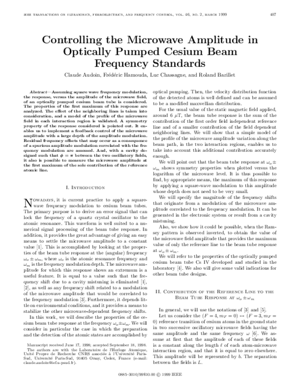 (PDF) Controlling the microwave amplitude in optically pumped cesium ...