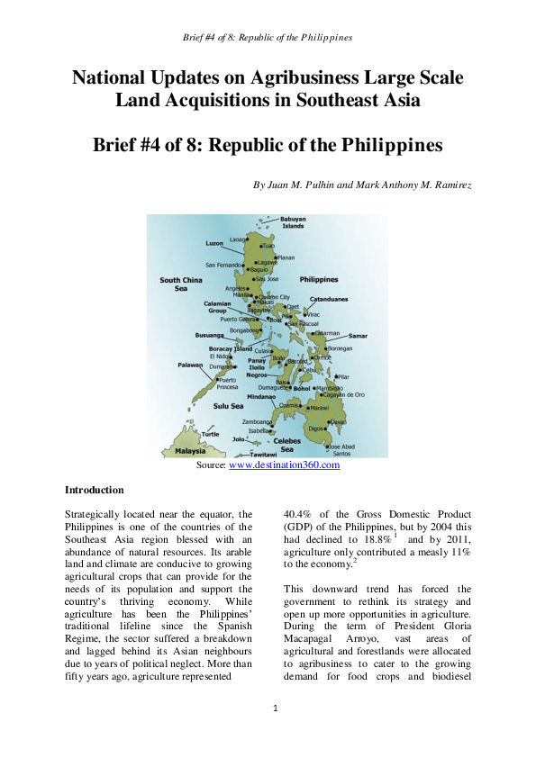 (PDF) National Updates on Agribusiness Large Scale Land Acquisitions in ...