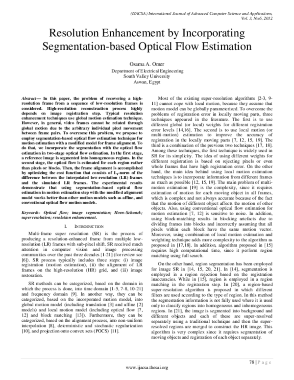 (PDF) Resolution Enhancement by Incorporating Segmentation-based ...