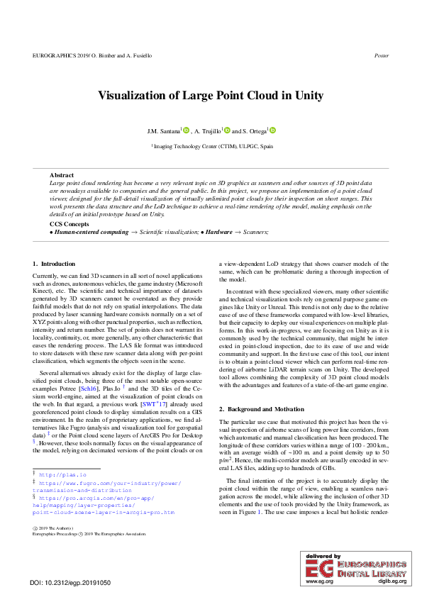 (PDF) Visualization of Large Point Cloud in Unity