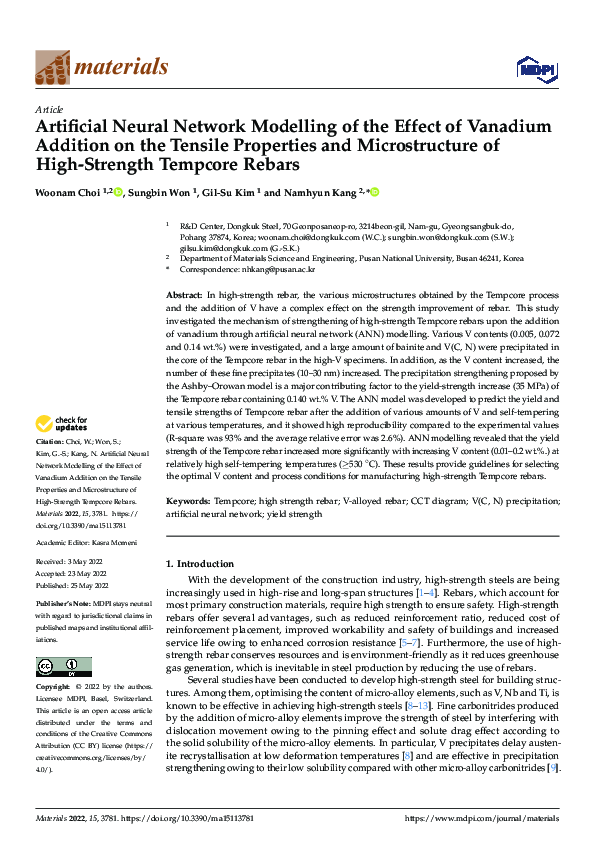 (PDF) Artificial Neural Network Modelling of the Effect of Vanadium ...