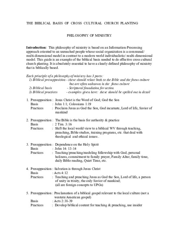 (DOC) THE BIBLICAL BASIS OF CROSS CULTURAL CHURCH PLANTING