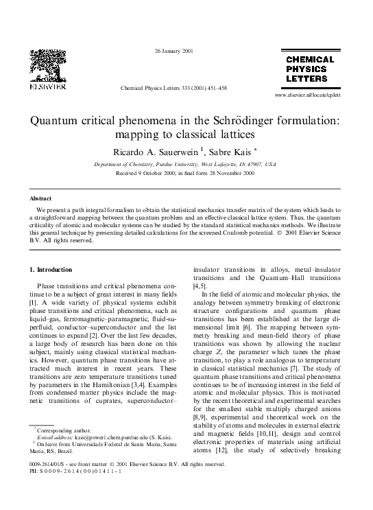 (PDF) Quantum critical phenomena in the Schrödinger formulation ...