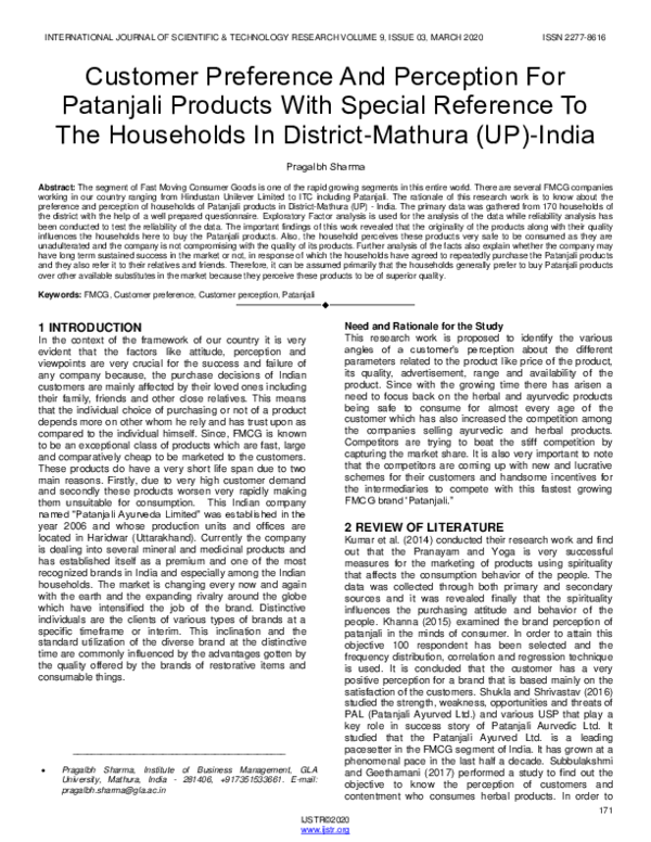 pdf-customer-preference-and-perception-for-patanjali-products-with