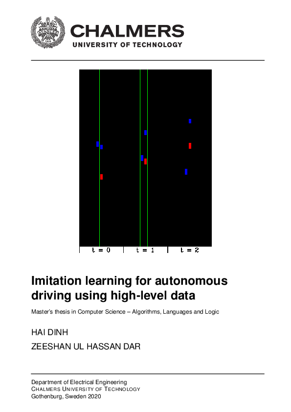 (PDF) Imitation learning for autonomous driving using high-level data