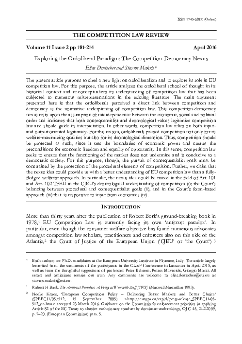 (PDF) The Competition Law Review