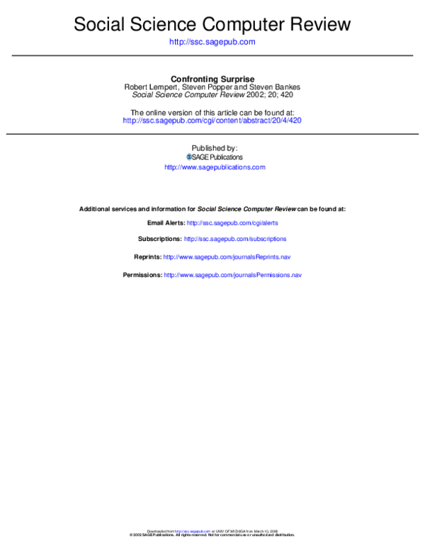 (PDF) Confronting Surprise