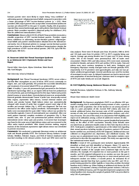 (PDF) 81. Recurrent Labial Hair Thread Tourniquet Syndrome in an Adolescent Girl A Systematic