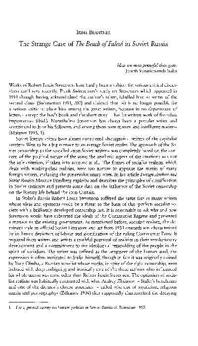 (PDF) The Strange Case of 'The Beach of Falesá' in Soviet Russia