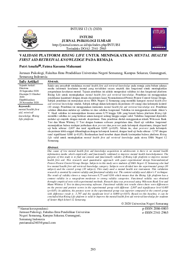 (PDF) Validasi Platform Rising Life untuk Meningkatkan Mental Health ...