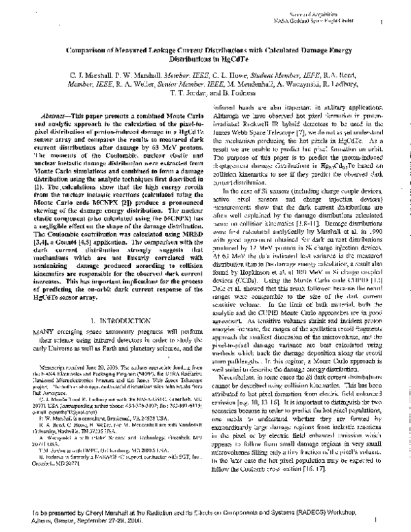 (PDF) Comparison of Measured Leakage Current Distributions with ...