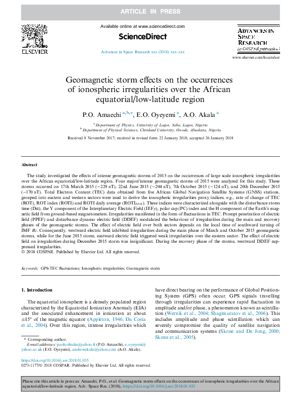 (PDF) Geomagnetic storm effects on the occurrences of ionospheric ...