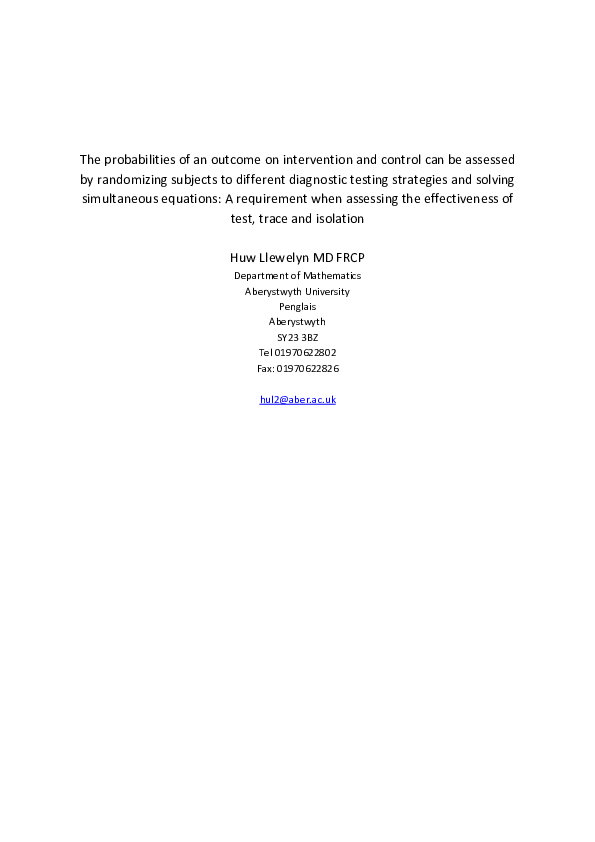 (PDF) Estimating the result of a randomised controlled trial