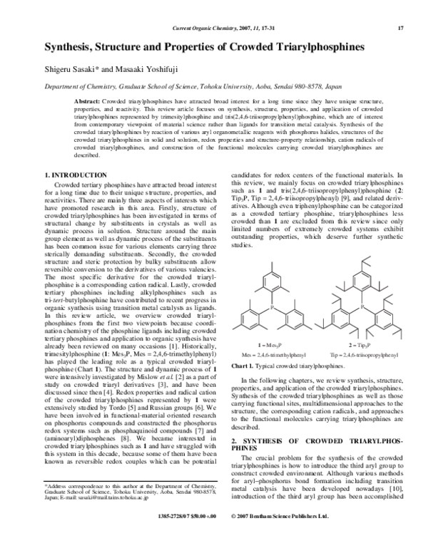 (PDF) Synthesis, Structure and Properties of Crowded Symmetric Arylenes