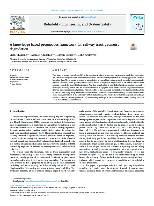 (PDF) A knowledge-based prognostics framework for railway track ...