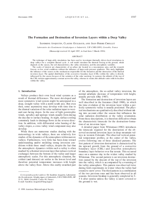 (PDF) The Formation and Destruction of Inversion Layers within a Deep ...