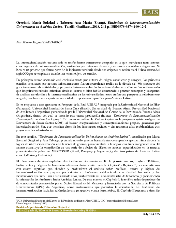 (PDF) Oregioni, María Soledad y Taborga, Ana María (comp). Dinámicas de ...