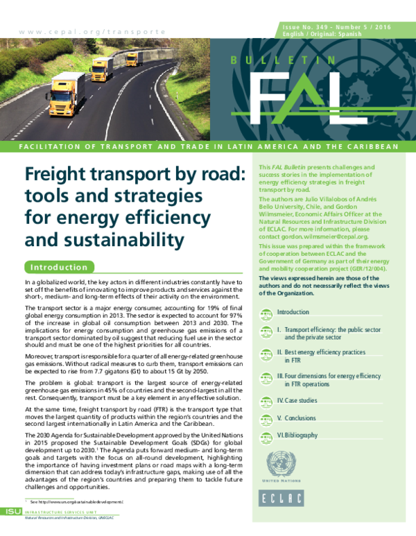 (PDF) Freight transport by road: Tools and strategies for energy ...