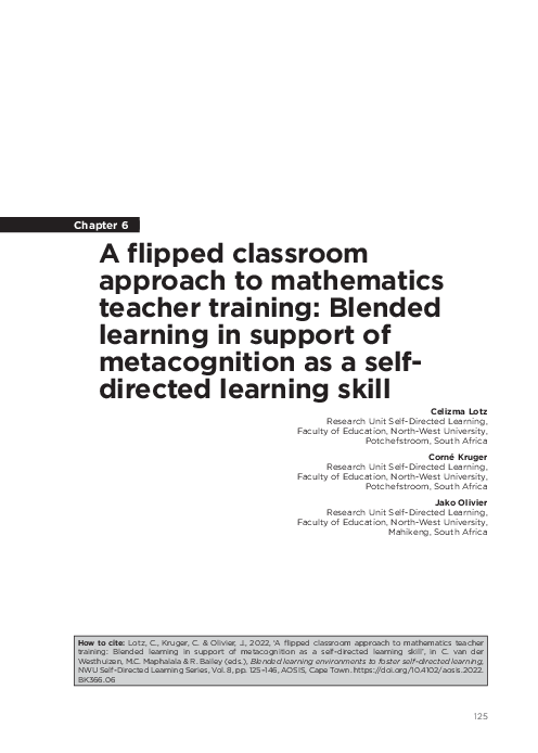 (PDF) A flipped classroom approach to mathematics teacher training ...