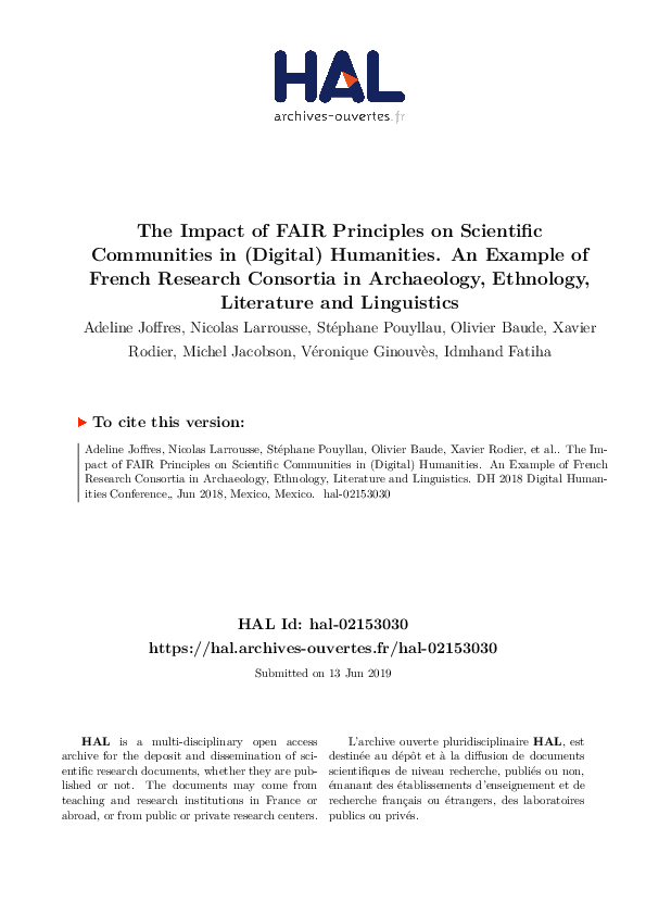 (PDF) The Impact of FAIR Principles on Scientific Communities in ...
