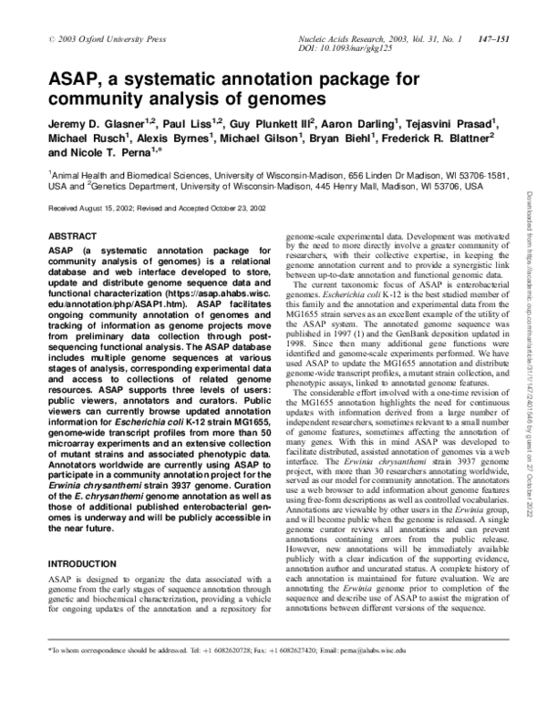 (PDF) ASAP, a systematic annotation package for community analysis of ...