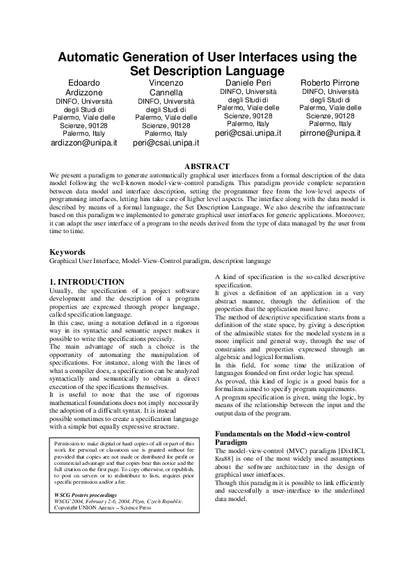 (PDF) Automatic Generation of User Interfaces using the Set Description ...