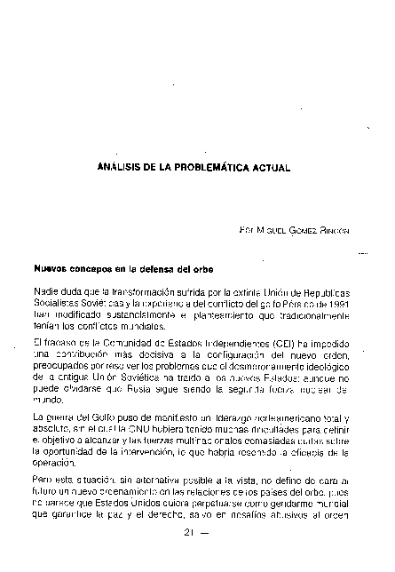 (PDF) Análisis de la problemática actual