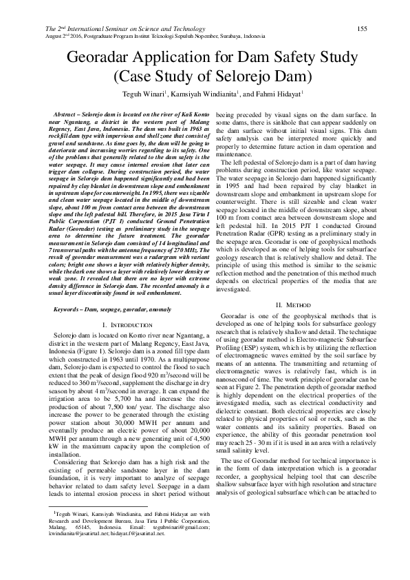 (PDF) Georadar Application for Dam Safety Study ( Case Study of ...