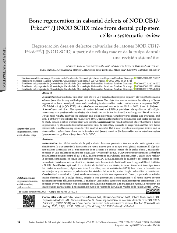 (PDF) Regeneración ósea en defectos calvariales de ratones NOD.CB17 ...