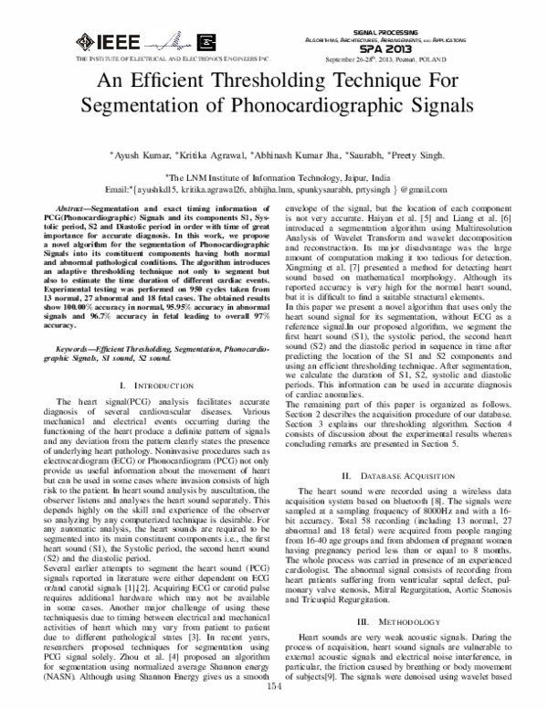 (PDF) An efficient thresholding technique for segmentation of ...