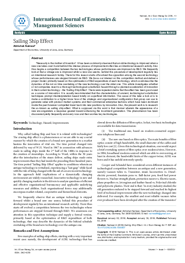 (PDF) Sailing Ship Effect Abhishek Nainwal Academia.edu