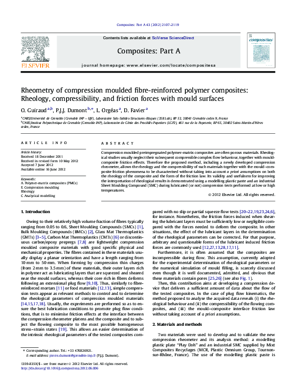 (PDF) Rheometry of compression moulded fibre-reinforced polymer ...