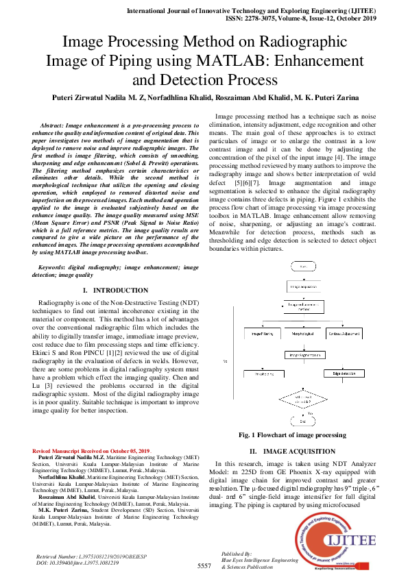 (PDF) Image Processing Method on Radiographic Image of Piping using ...