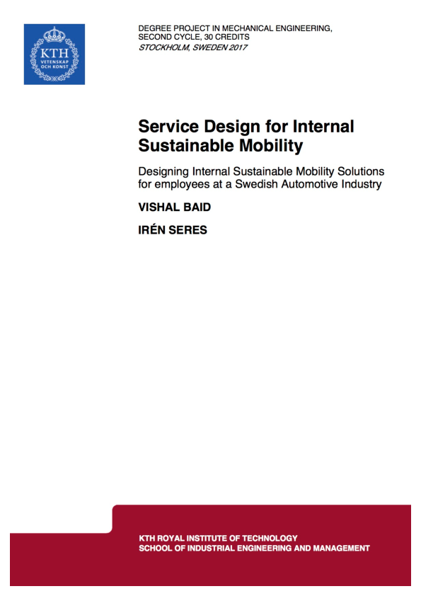 (PDF) Service Design for Internal Sustainable Mobility : Designing ...