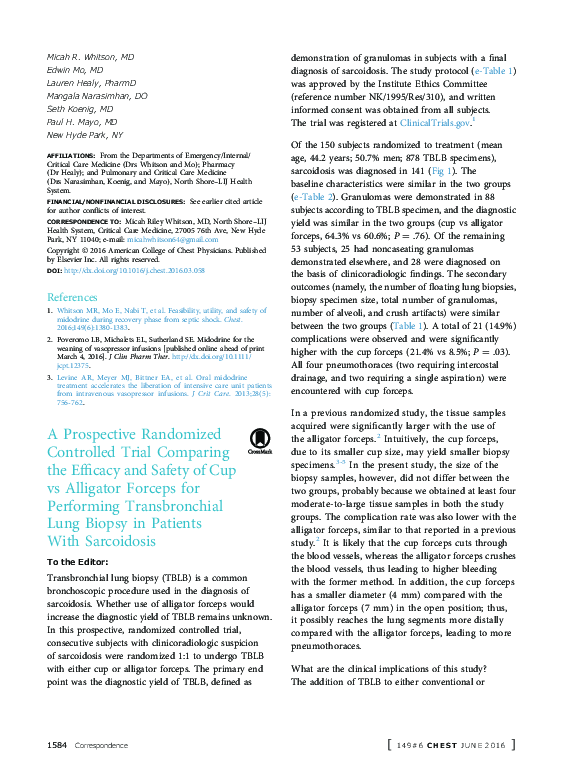 (PDF) A Prospective Randomized Controlled Trial Comparing the Efficacy ...