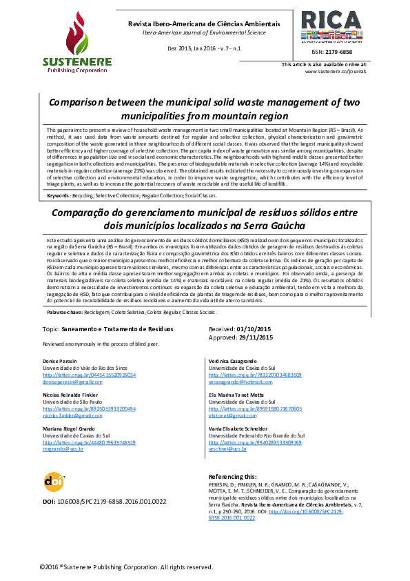 (PDF) Comparison between the municipal solid waste management of two ...