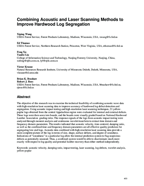 (PDF) Combining acoustic and laser scanning methods to improve hardwood ...