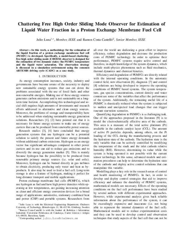 (PDF) Chattering Free High Order Sliding Mode Observer for Estimation ...