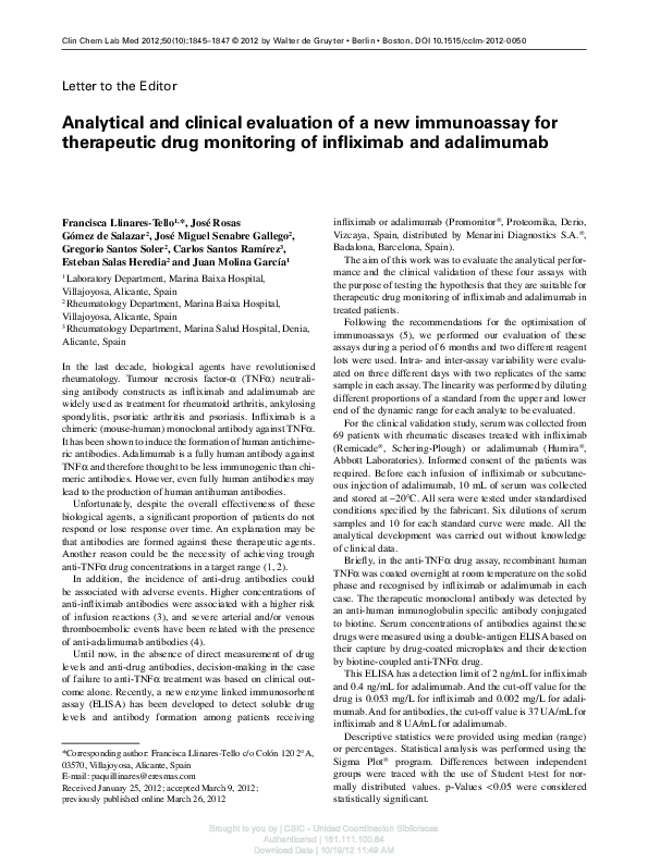 (PDF) Analytical and clinical evaluation of a new immunoassay for ...