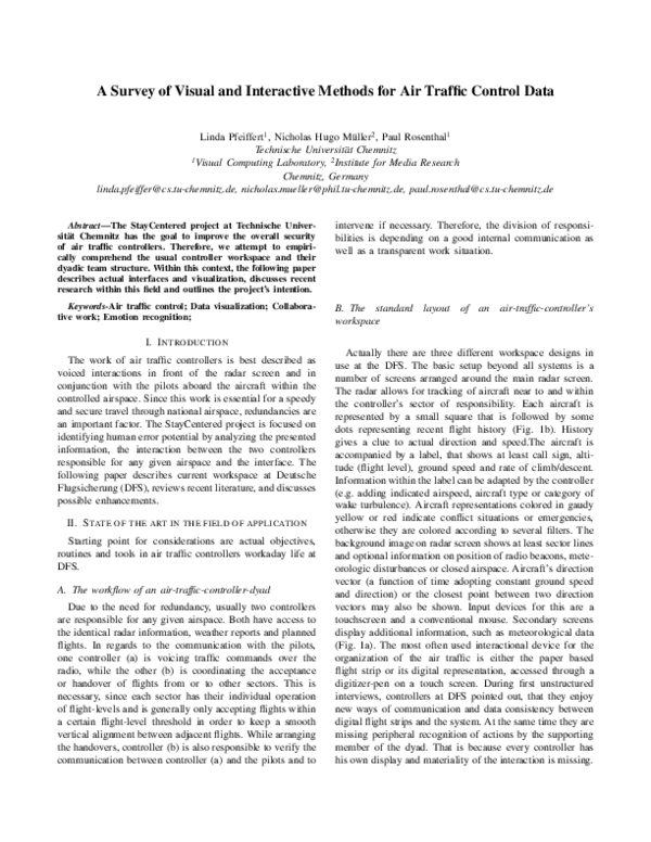 (PDF) A Survey of Visual and Interactive Methods for Air Traffic ...