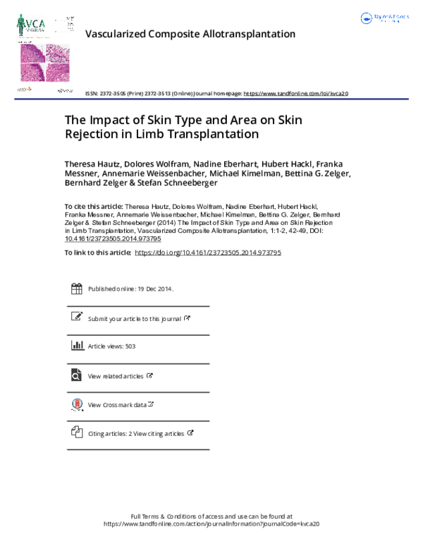(PDF) The Impact of Skin Type and Area on Skin Rejection in Limb ...