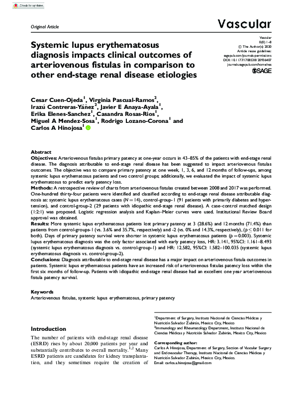 (PDF) Systemic lupus erythematosus diagnosis impacts clinical outcomes ...